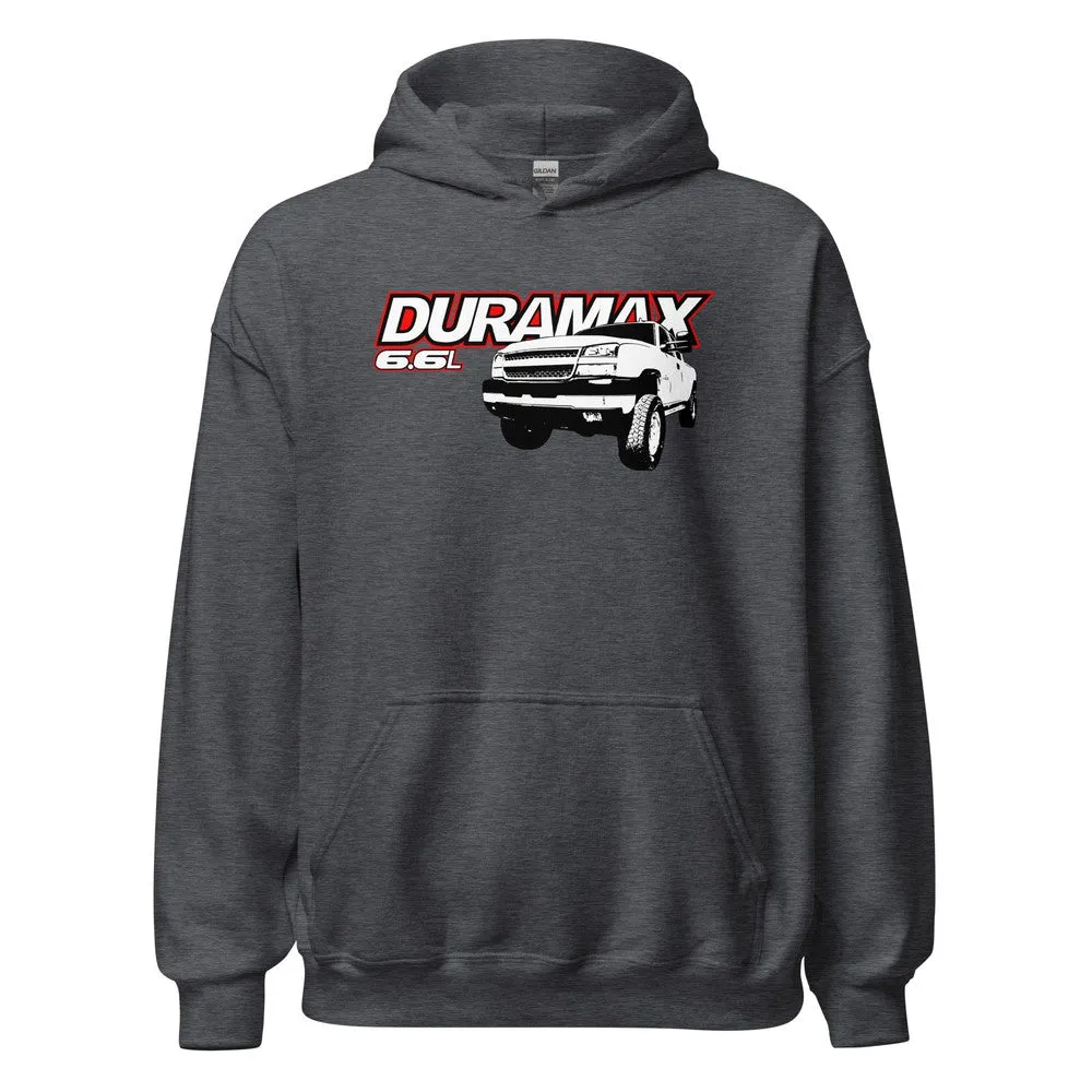 03-07 Duramax Hoodie With 6.6l Powered Cateye