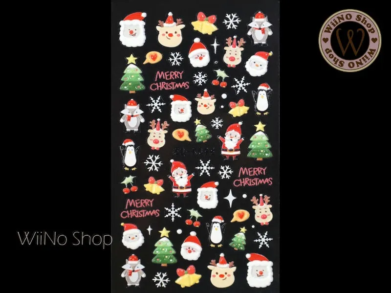 3D Christmas Adhesive Nail Art Sticker - 1 pc (5D-K098)