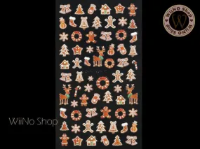 3D Gingerbread Adhesive Nail Art Sticker - 1 pc (5D-K099)