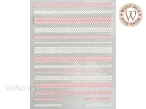 3D Pink Sweater Pattern Adhesive Nail Art Sticker - 1 pc (TS-1126)