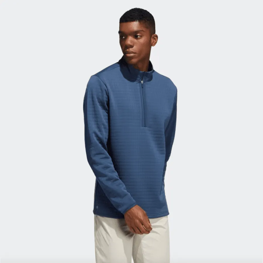 Adidas (DWR) Water Repellent 1/4 Zip Pullover - Navy