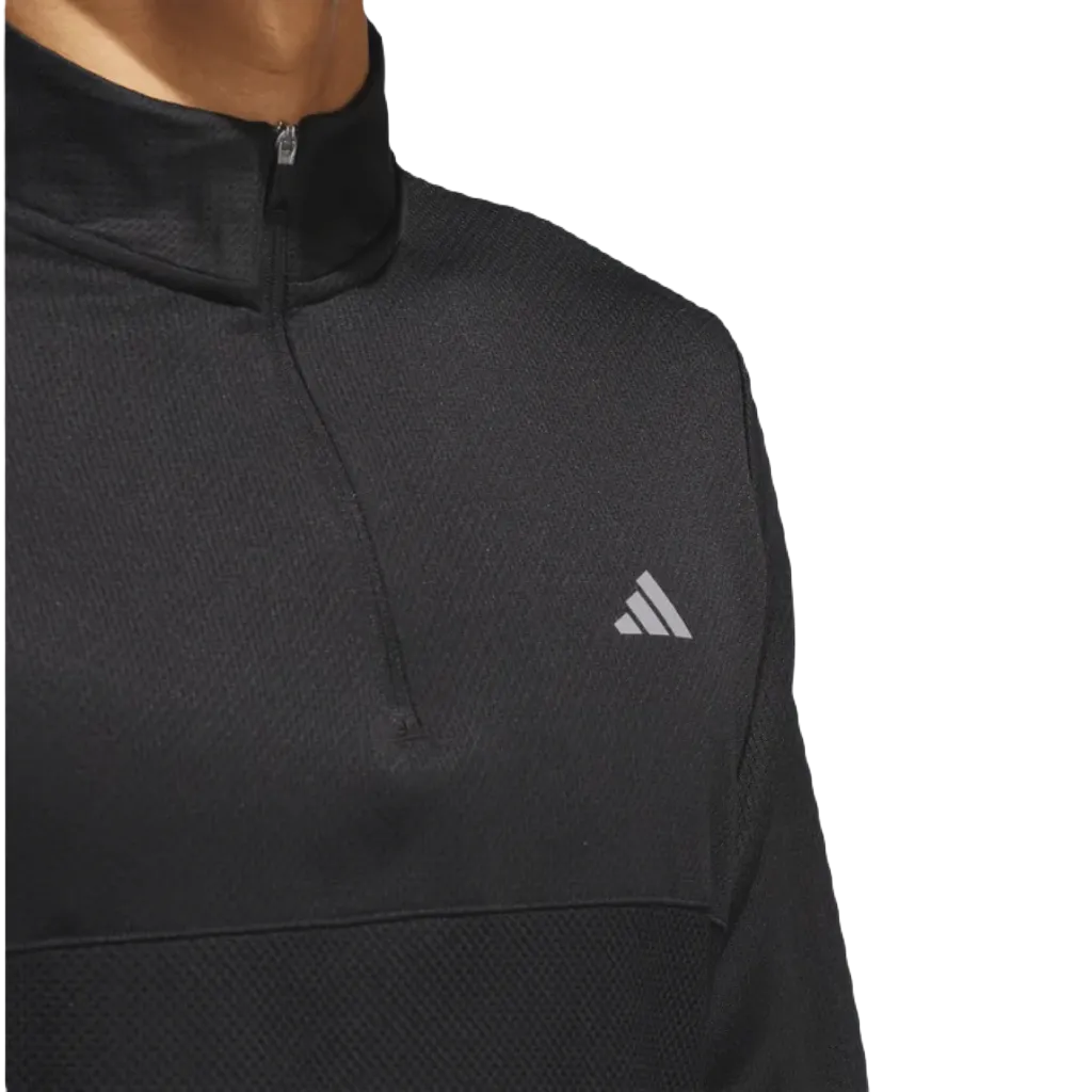 Adidas Ultimate365 Textured Quarter-Zip Top - Black