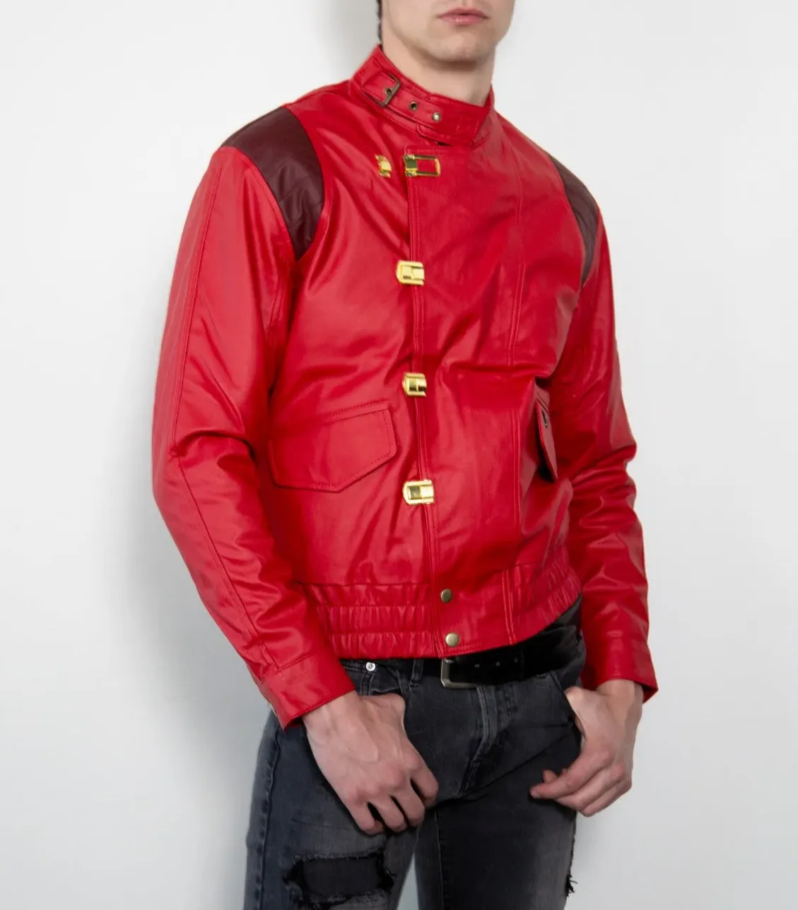 Akira Kaneda Red Leather Jacket