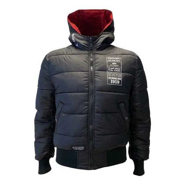 ALPHA HOODED REVERSABLE PUFF JACKET