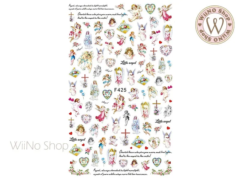 Angel Adhesive Nail Art Sticker - 1 pc (F425)