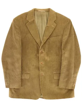 Beige Corduroy Vintage Single Breasted Jacket