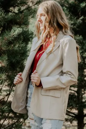 Beige Midnight Business Blazer