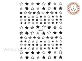 Black Star Adhesive Nail Art Sticker - 1 pc (WG620B)