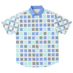 Blue Skies Ahead Short Sleeve Button Down Shirt