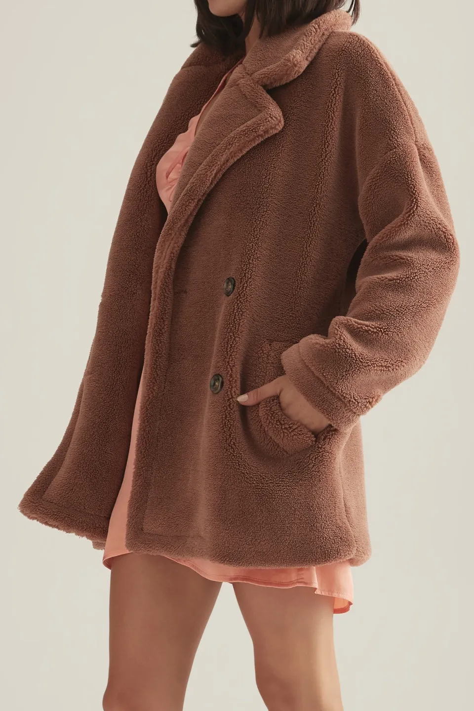 Brinsley Teddy Tan Coat