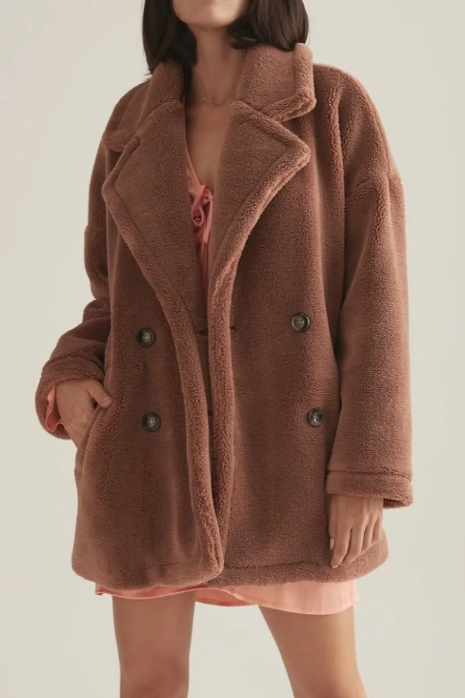 Brinsley Teddy Tan Coat