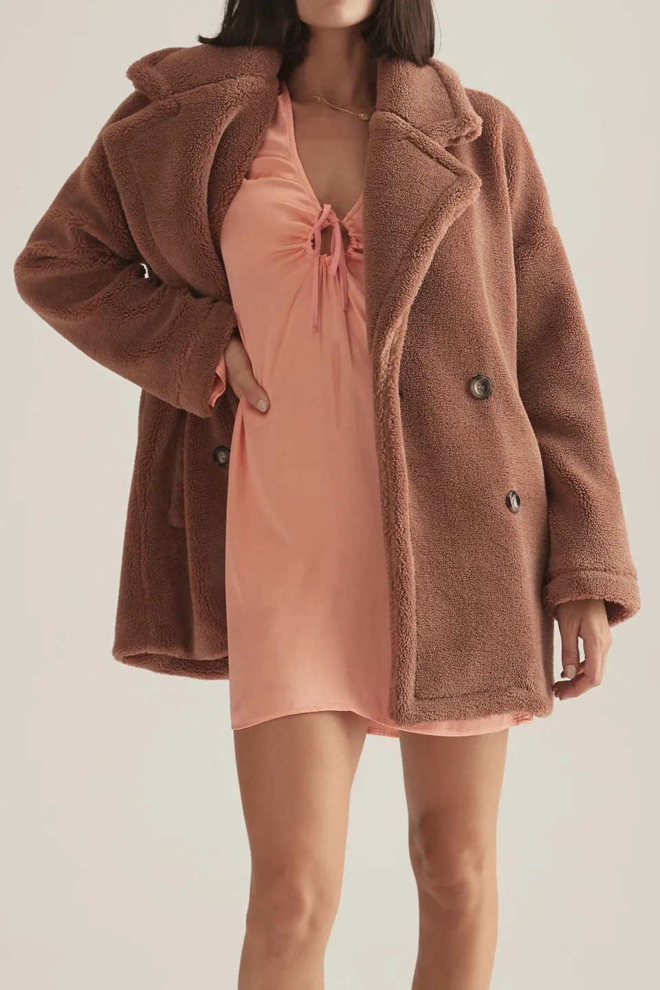 Brinsley Teddy Tan Coat