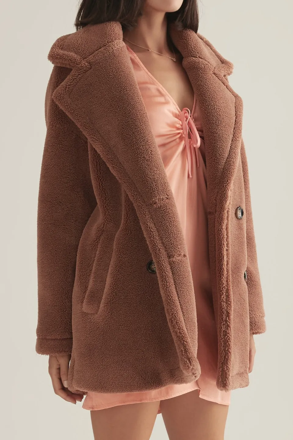 Brinsley Teddy Tan Coat