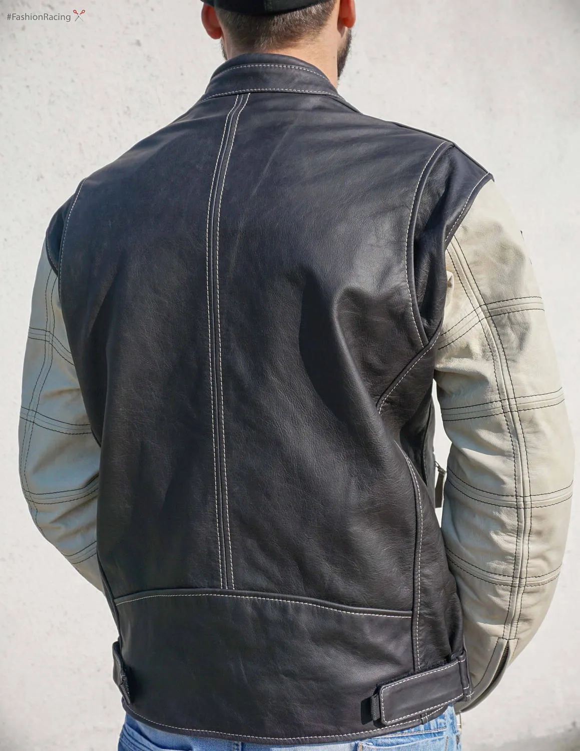 Cafe Racer Leather Lacket, Custom Motorcycle Jacket for Men, Bikers Leather Jacket