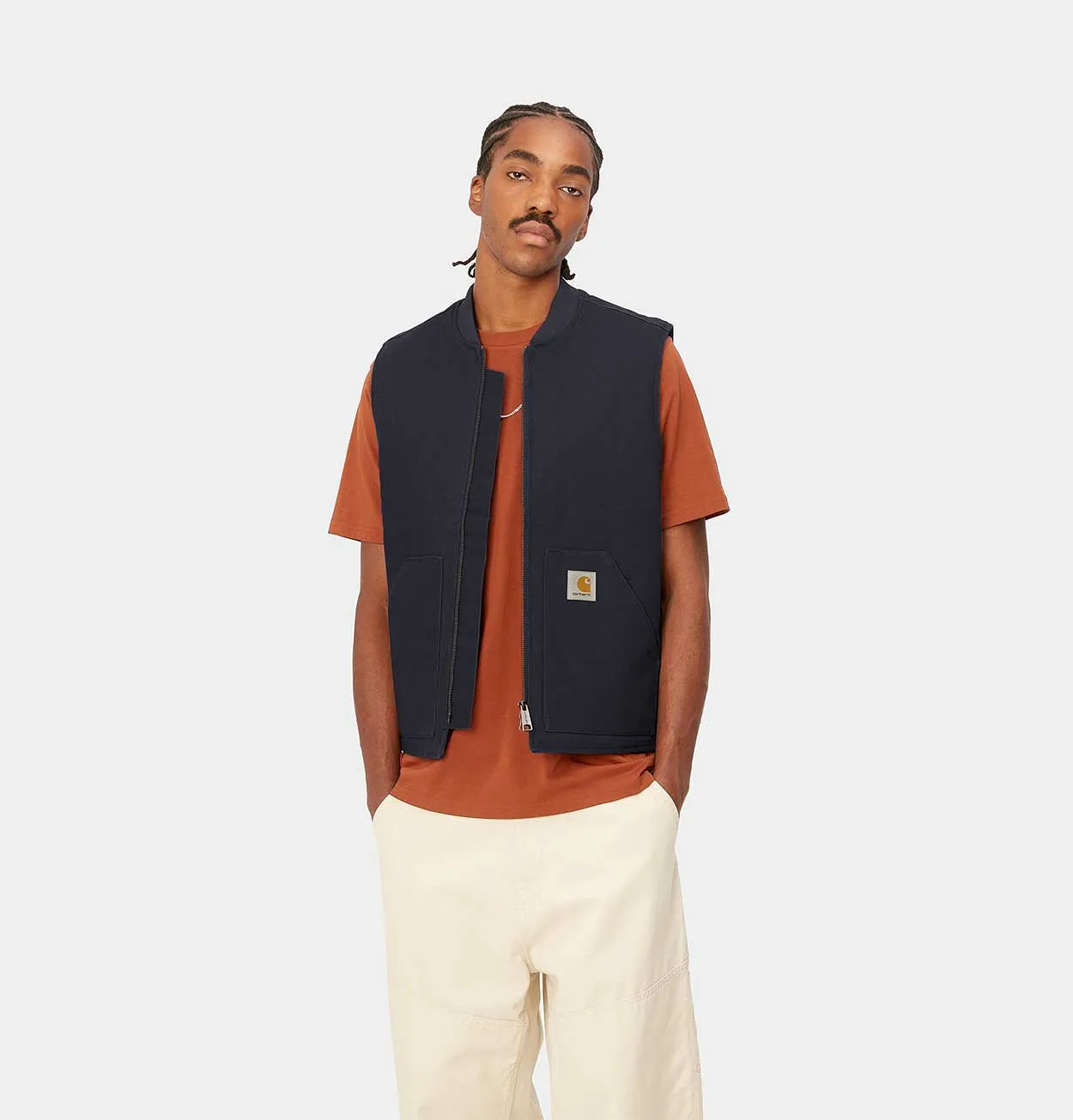 Carhartt WIP Vest in Blue Rigid