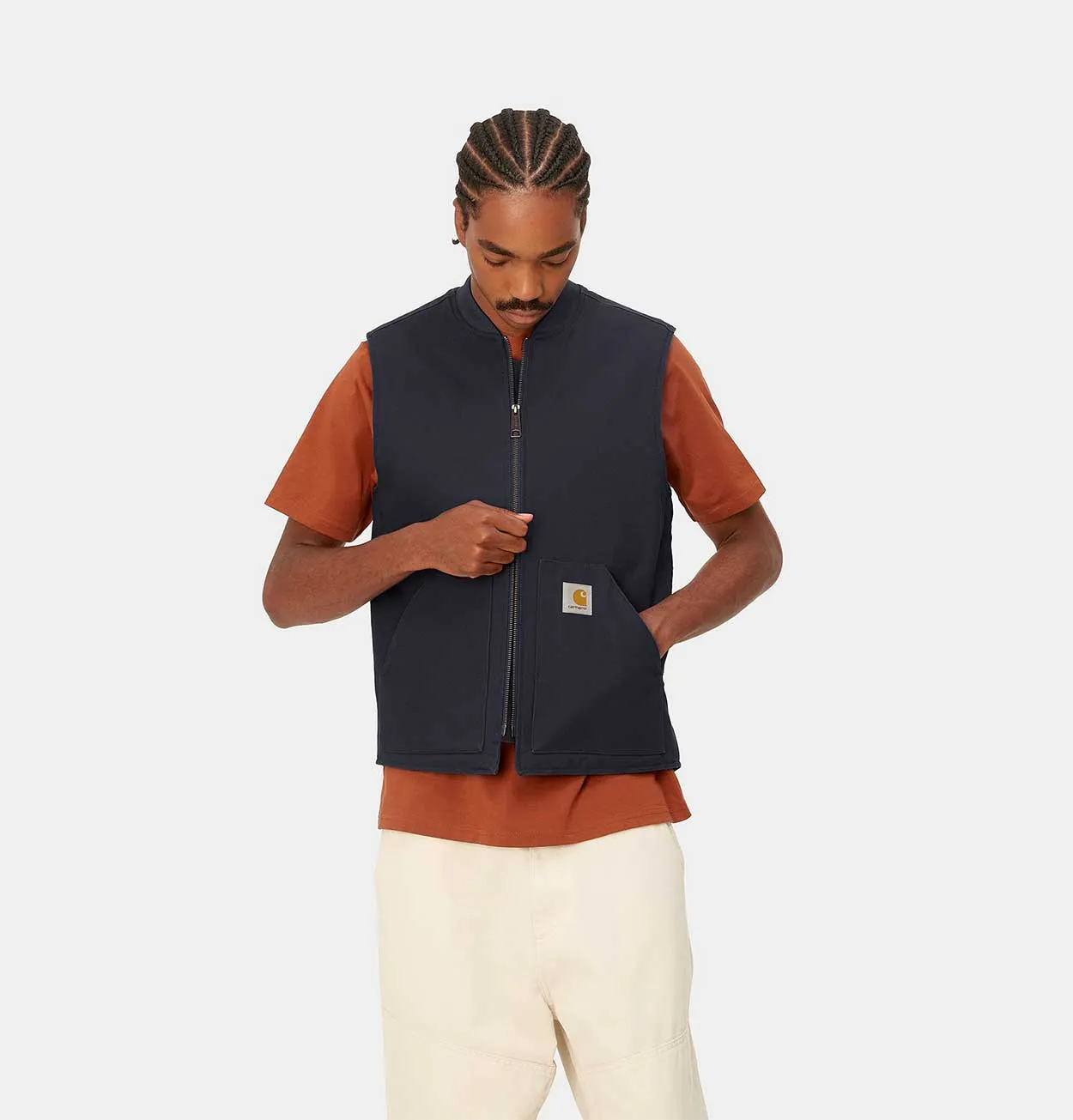 Carhartt WIP Vest in Blue Rigid