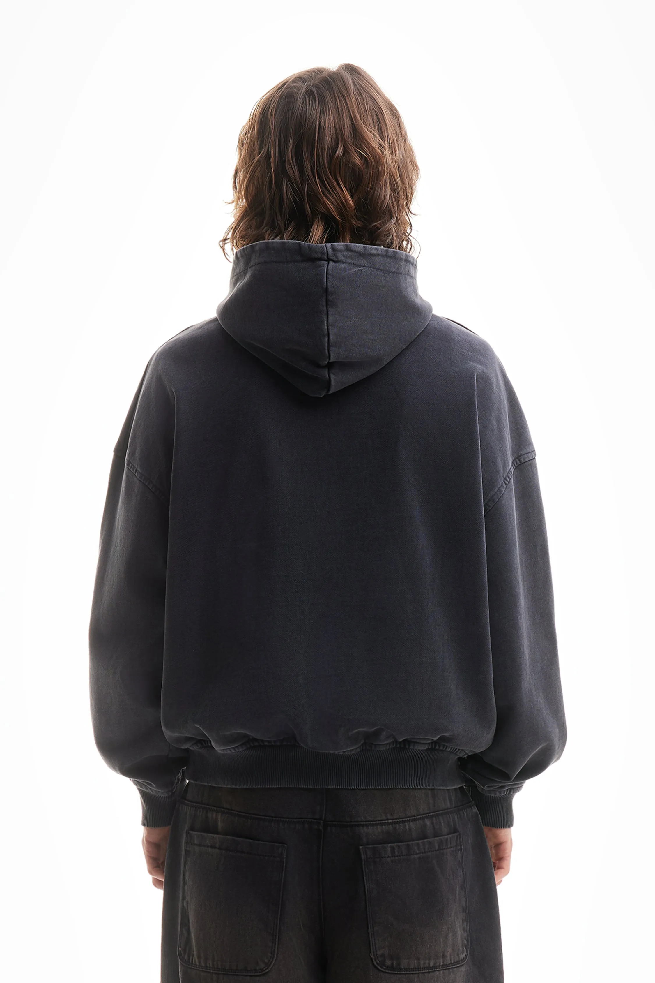 CASTLE BLACK WASHED HOODIE