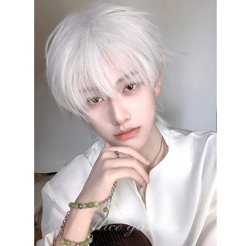 Casual Series Short White Ikemen Wig ON997