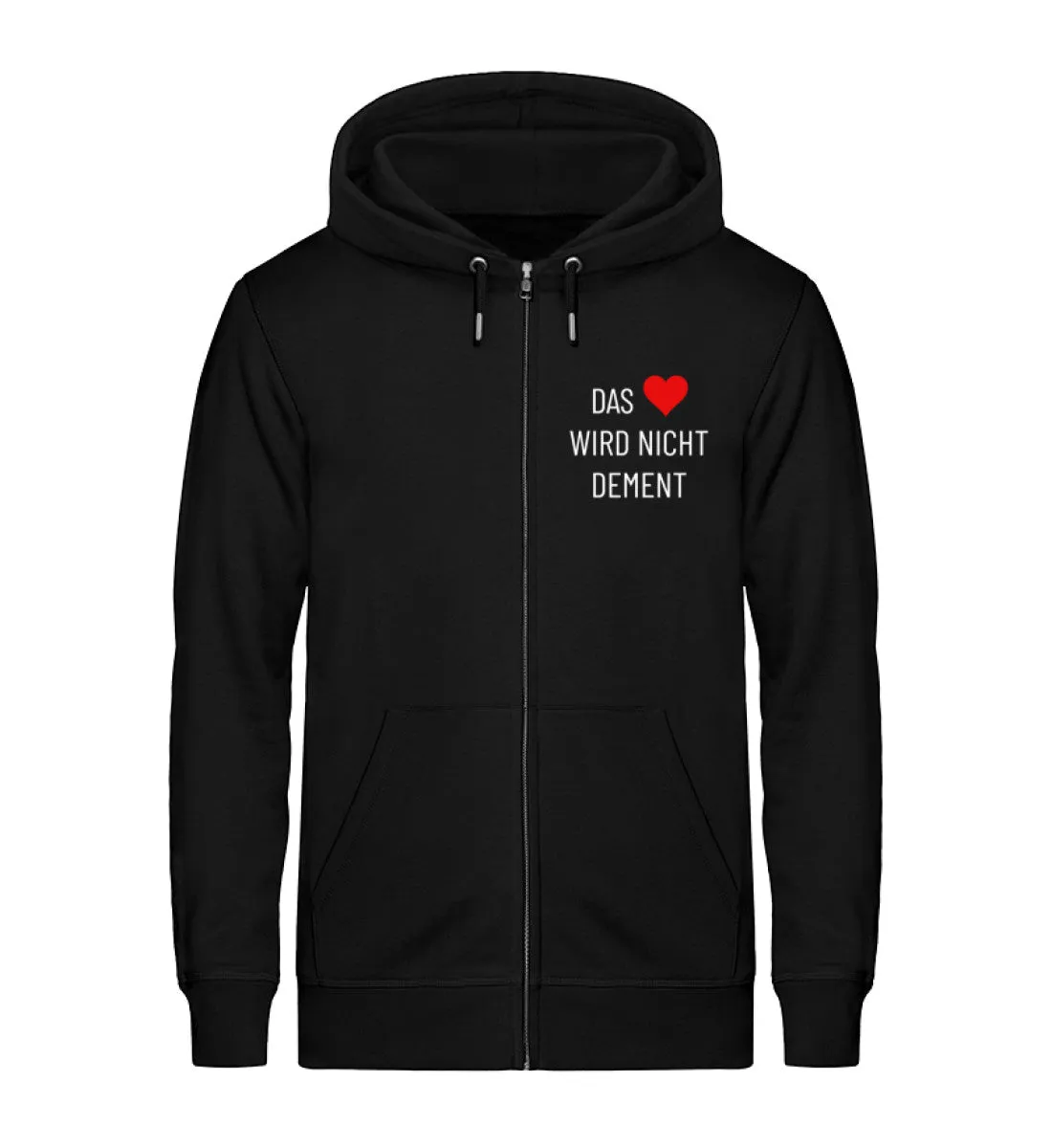 Das Herz wird nicht dement Bio Zip Hoodie Unisex