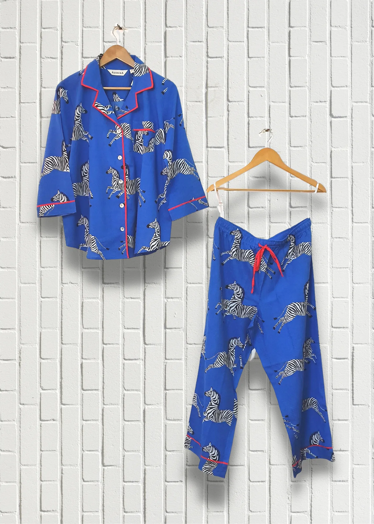 Ela PJ Set - Blue Zebra