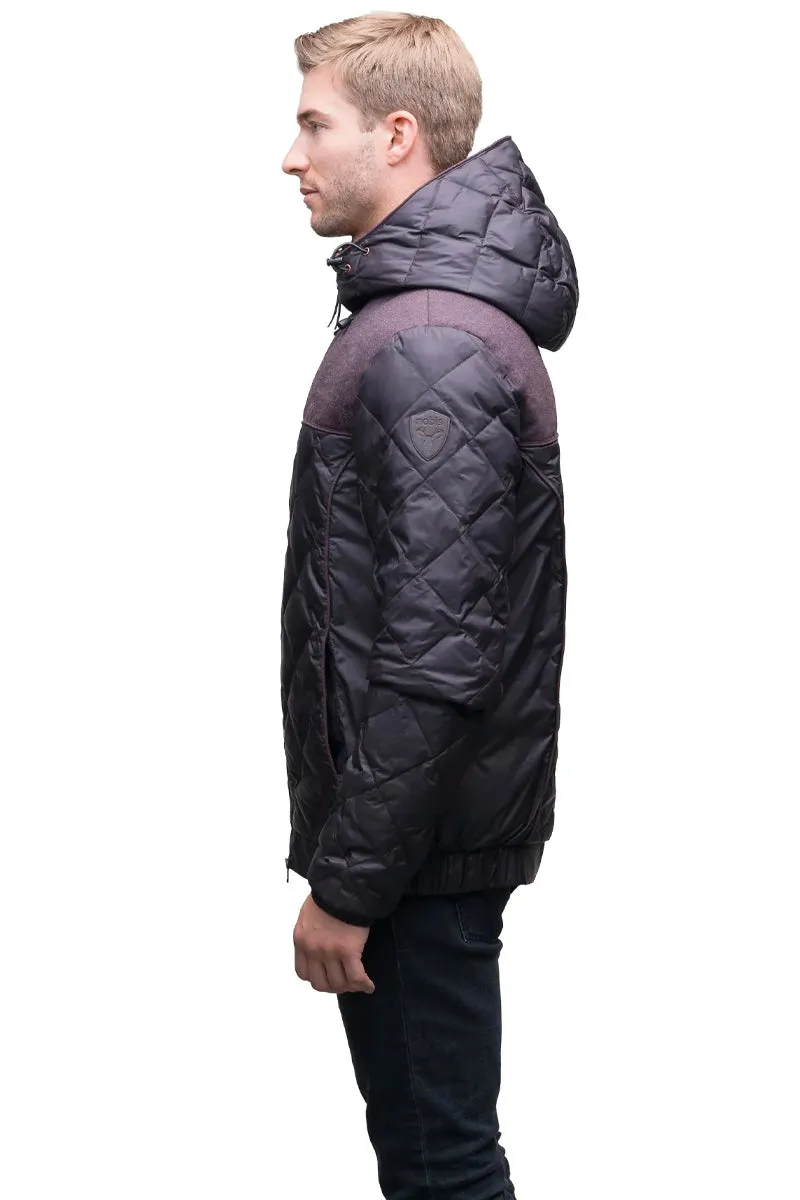 Elroy Men's Quilted Hooded Jacket Burgundy