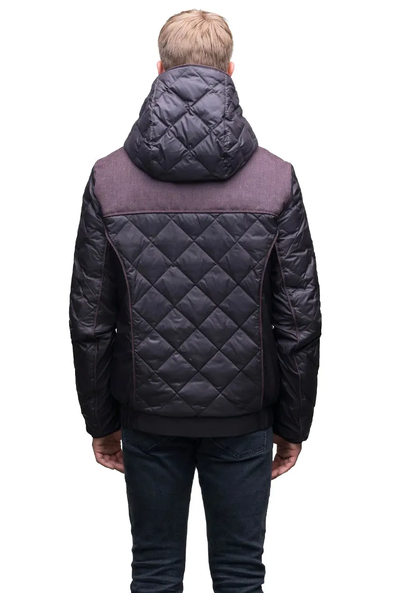 Elroy Men's Quilted Hooded Jacket Burgundy