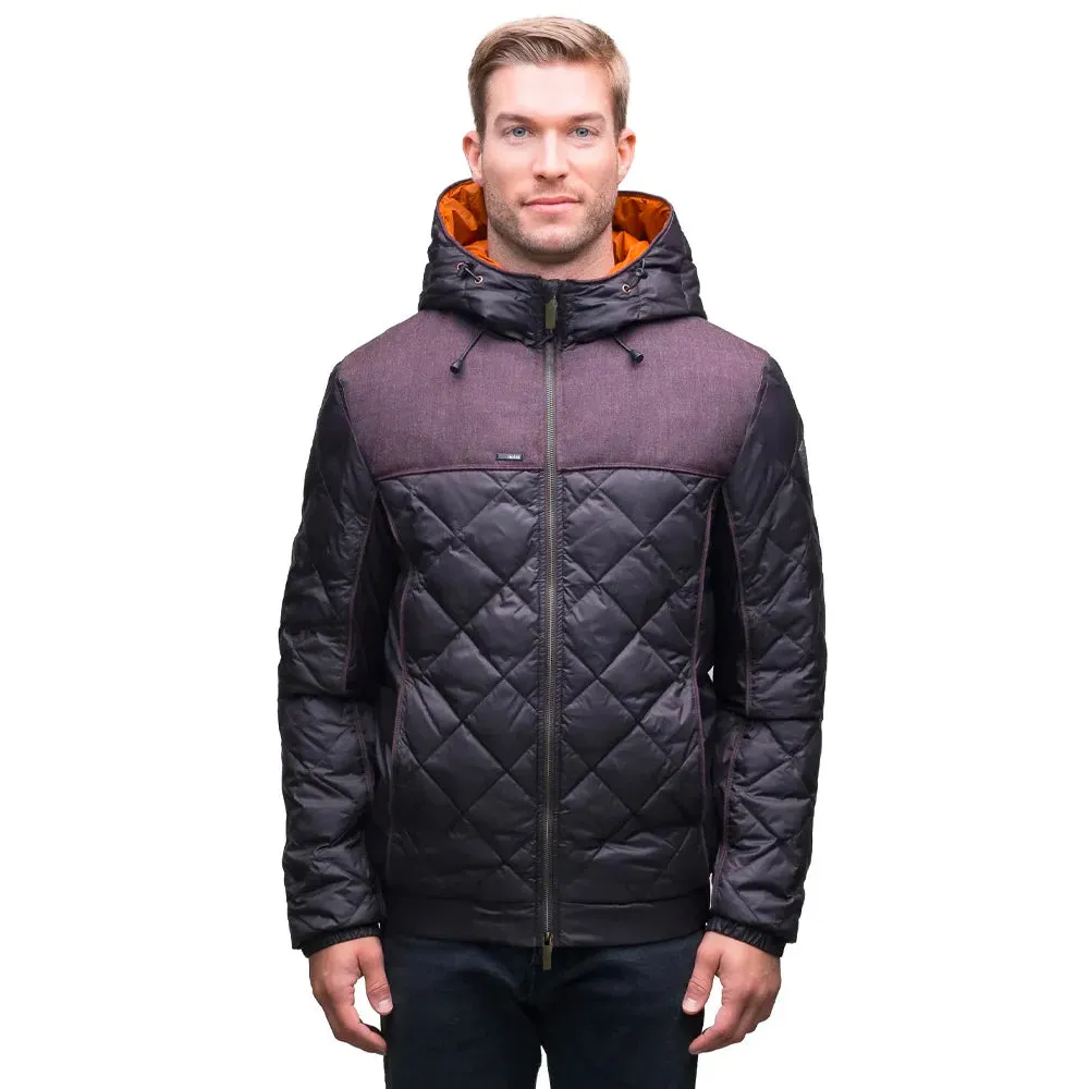 Elroy Men's Quilted Hooded Jacket Burgundy