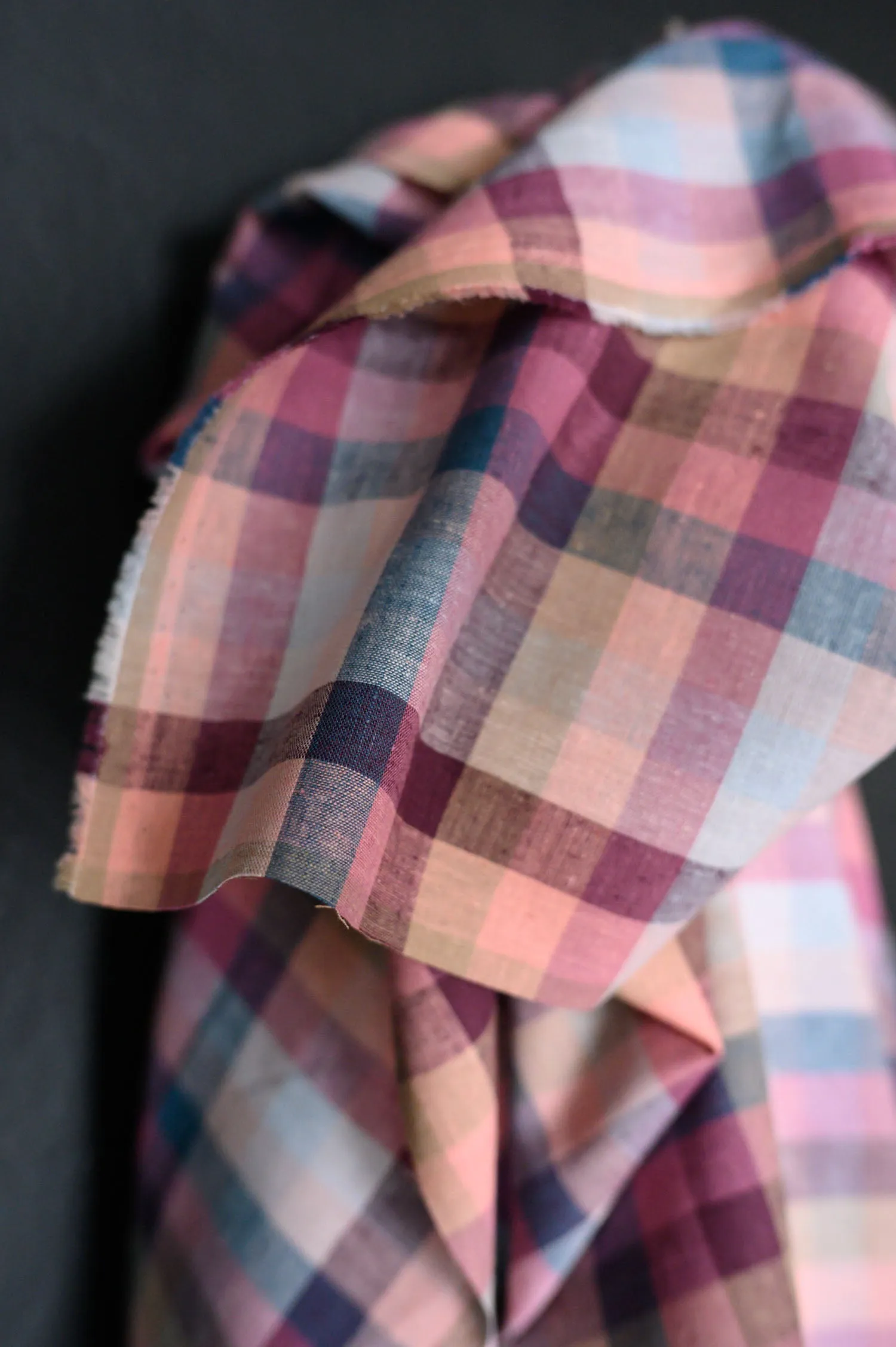 Estelle Linen Cotton Check Fabric