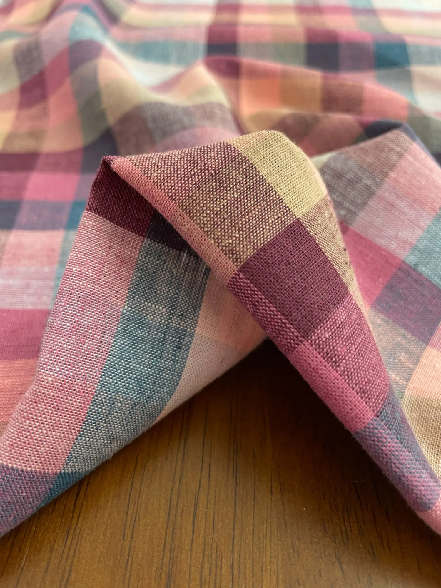 Estelle Linen Cotton Check Fabric