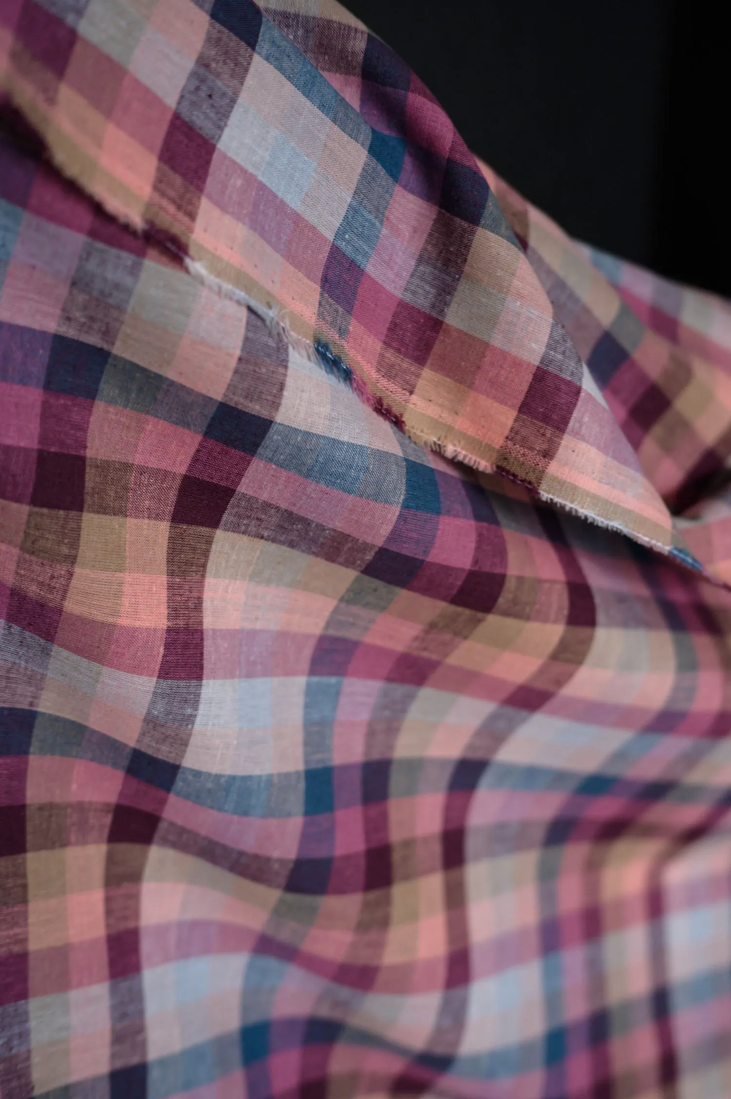 Estelle Linen Cotton Check Fabric