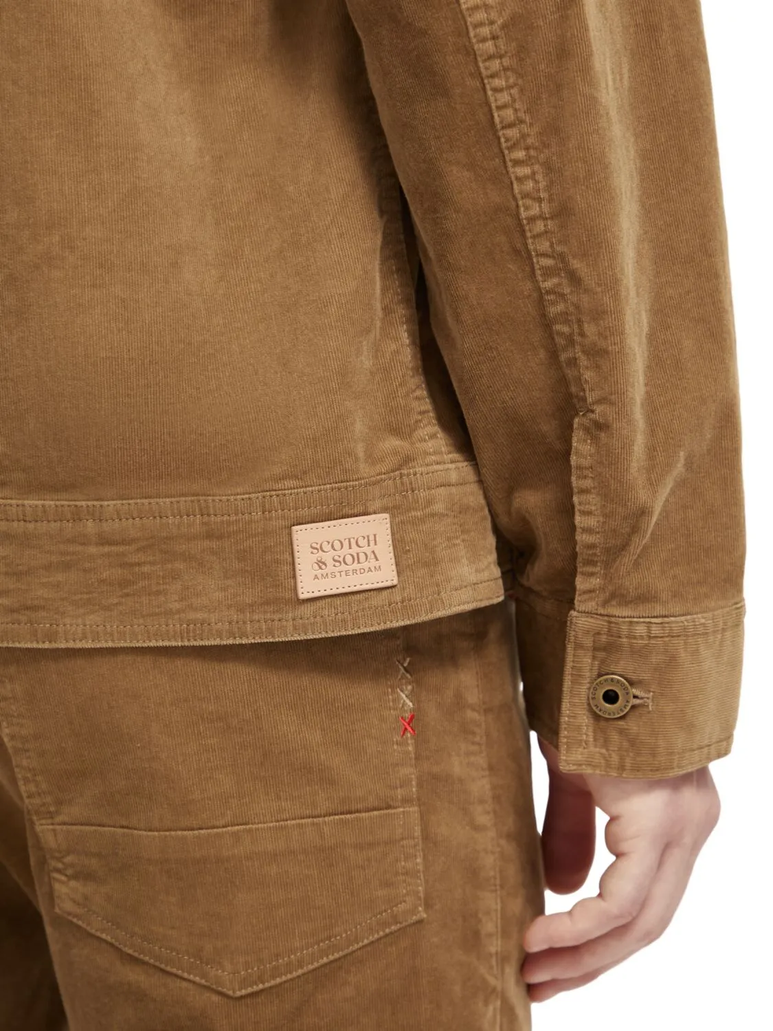 Fine Corduroy Trucker Jacket | Taupe