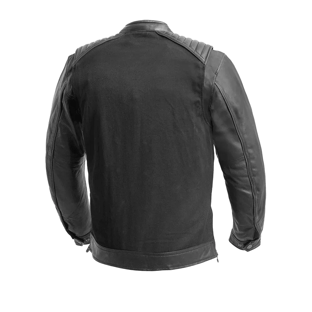 First Mfg Daredevil Men's Motorcycle Twill/Leather Jacket