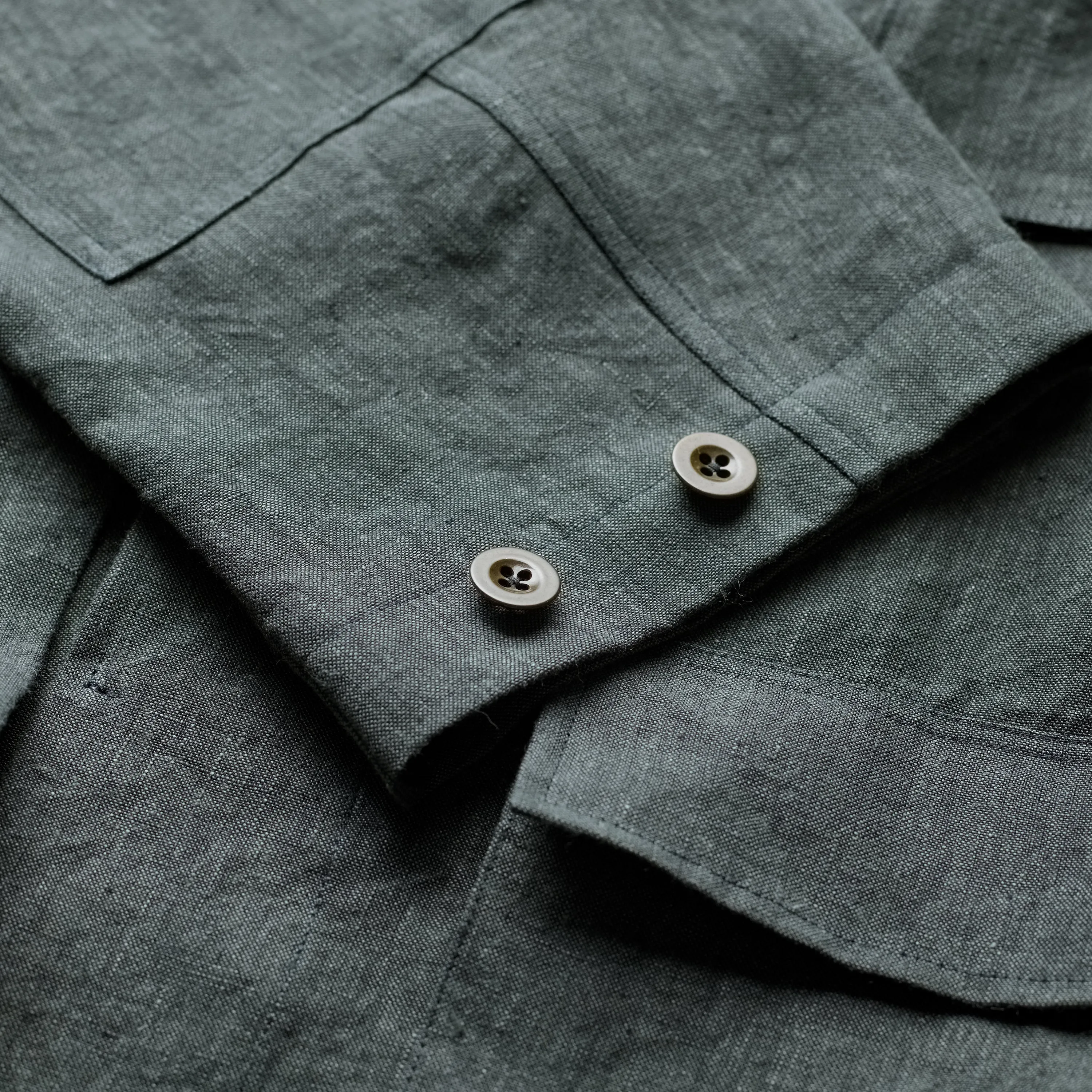 FK001-Fox Linen Hunter Green Jacket