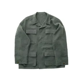 FK001-Fox Linen Hunter Green Jacket