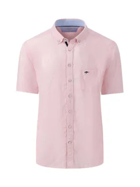 FYNCH HATTON Premium Linen S/S Shirt/Blush - New SS24