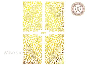 Gold Cheetah Print Adhesive Nail Art Sticker - 1 pc (SP217)