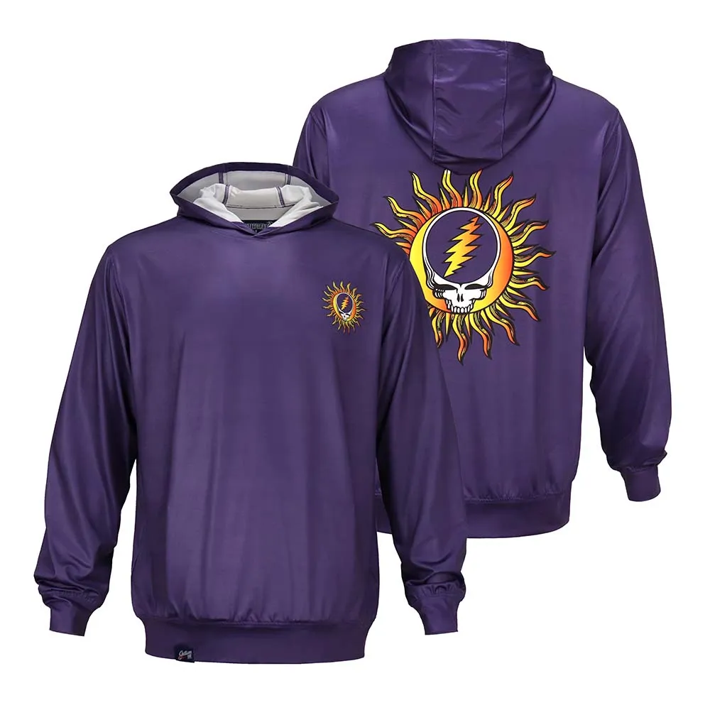 Grateful Dead | UPF 50 Hoodie | Sun and Swim Steal Your Face Hoodie Purple