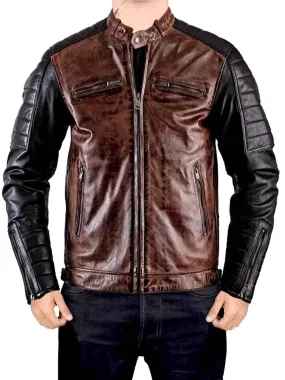 HELSTONS CRUISER RAG LEATHER JACKET