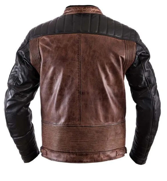 HELSTONS CRUISER RAG LEATHER JACKET