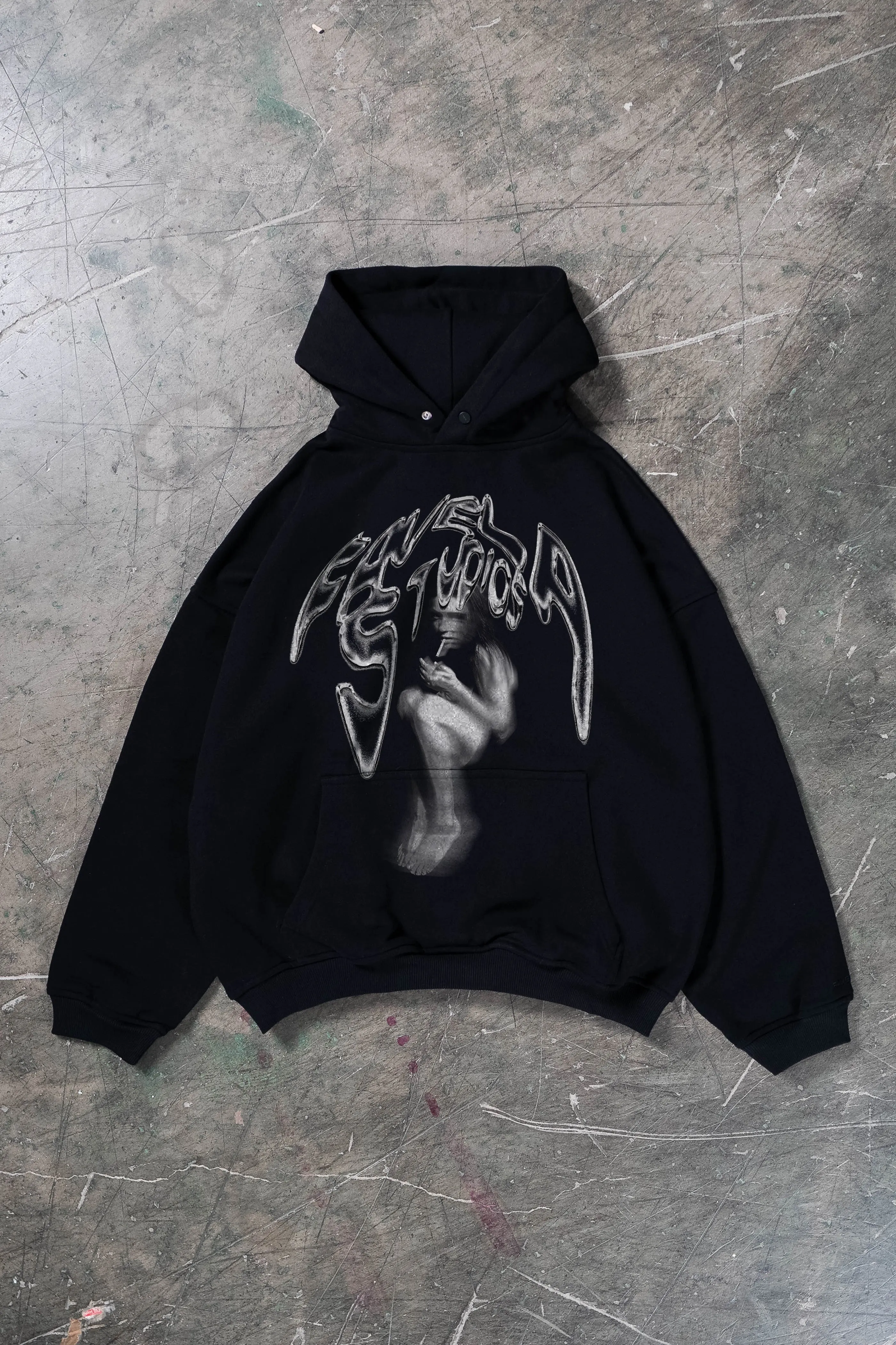 HIDING IN SHADOWS BLACK HOODIE