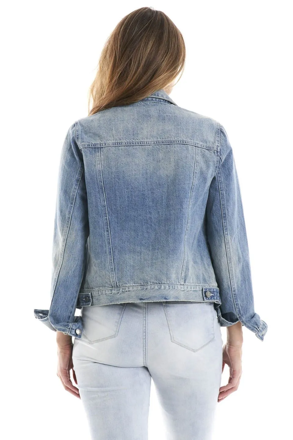 Hudson Vintage Distress Blue Denim Jacket