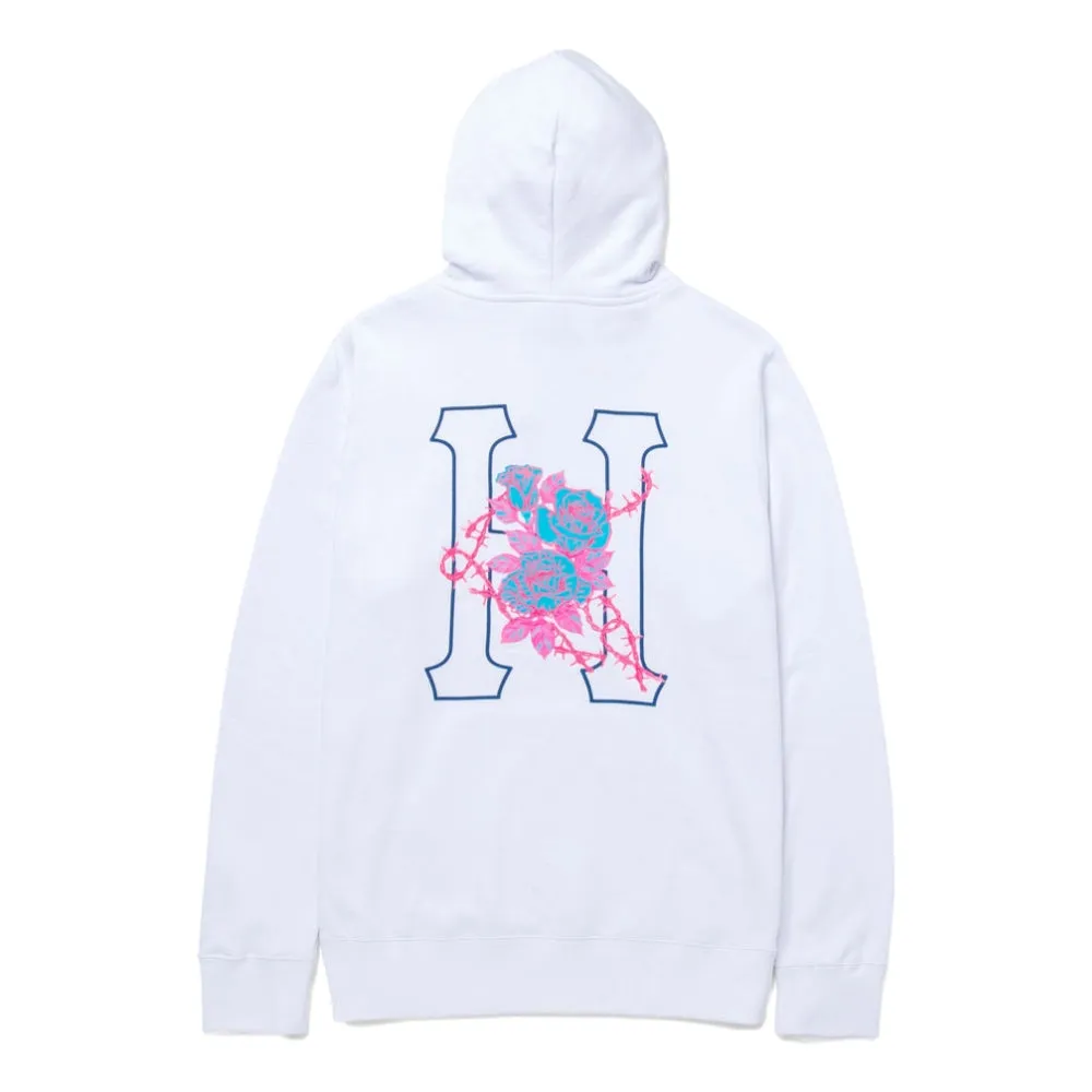 HUF BARB WIRE CLASSIC H P/O HOODIE-WHITE