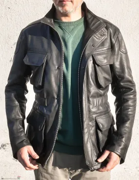 Hunter Leather Jacket, Leather Jacket for Men, Men's Autumn Leather Coat