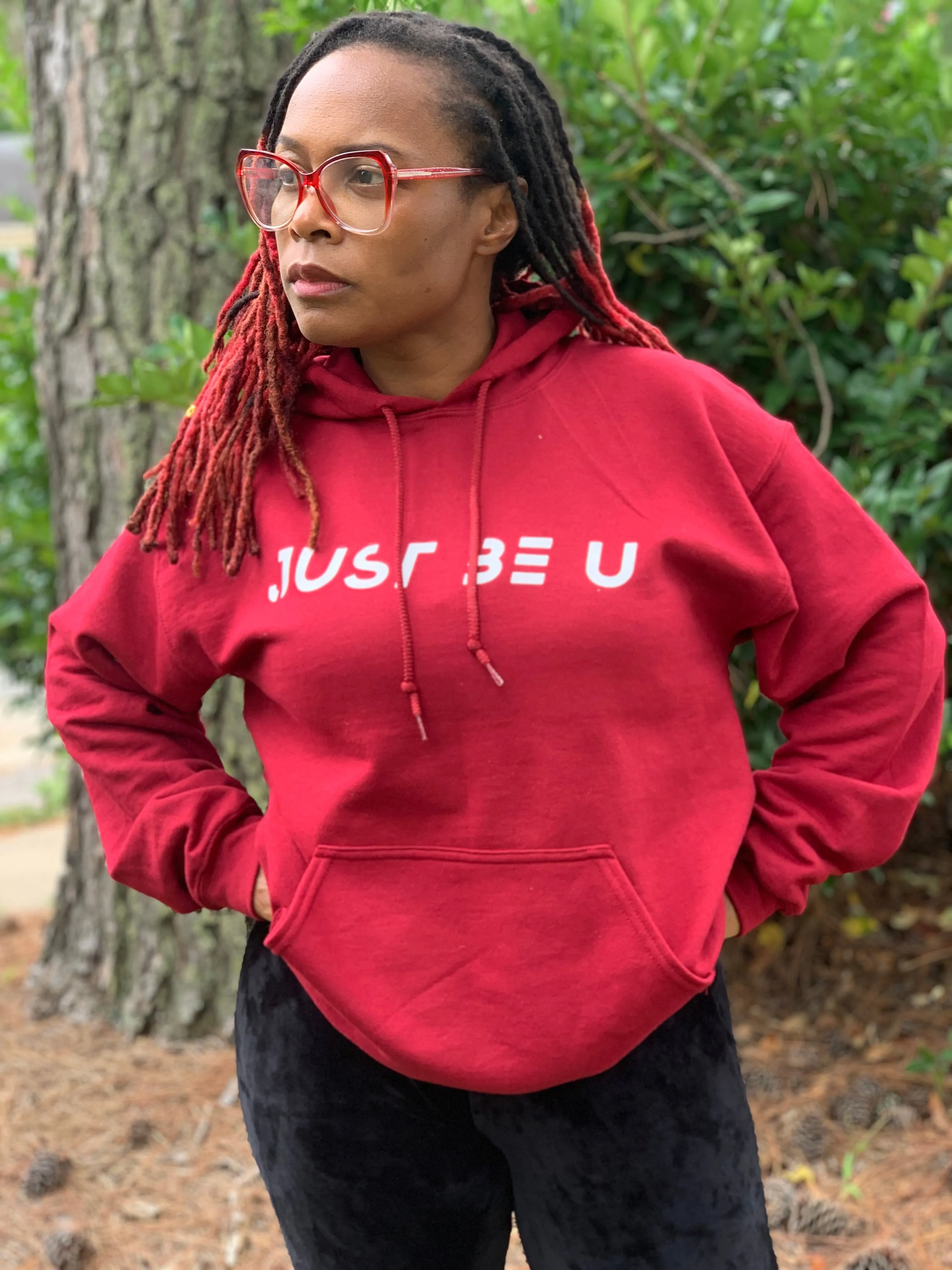 Just BE U Hoodie Cranberry