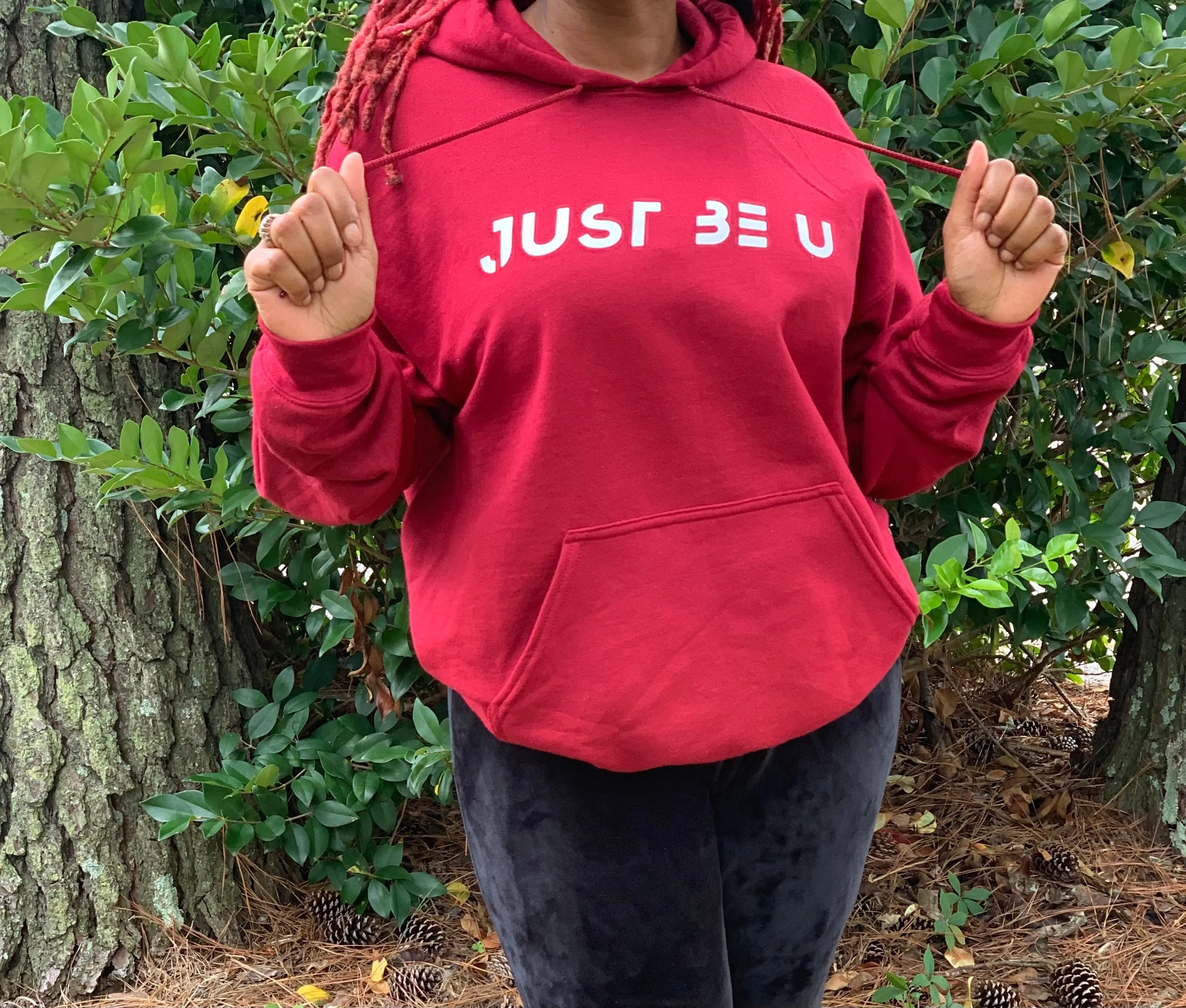 Just BE U Hoodie Cranberry