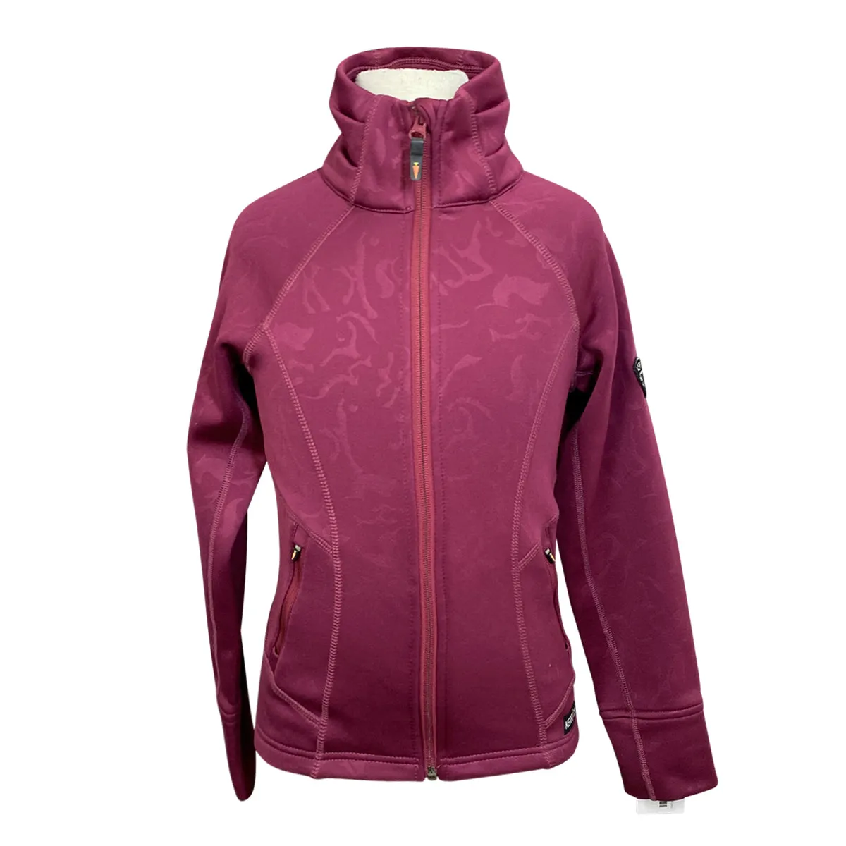 Kerrits Kids 'Flex' Fleece Jacket in Fushia Embossed Horse - Children's Small