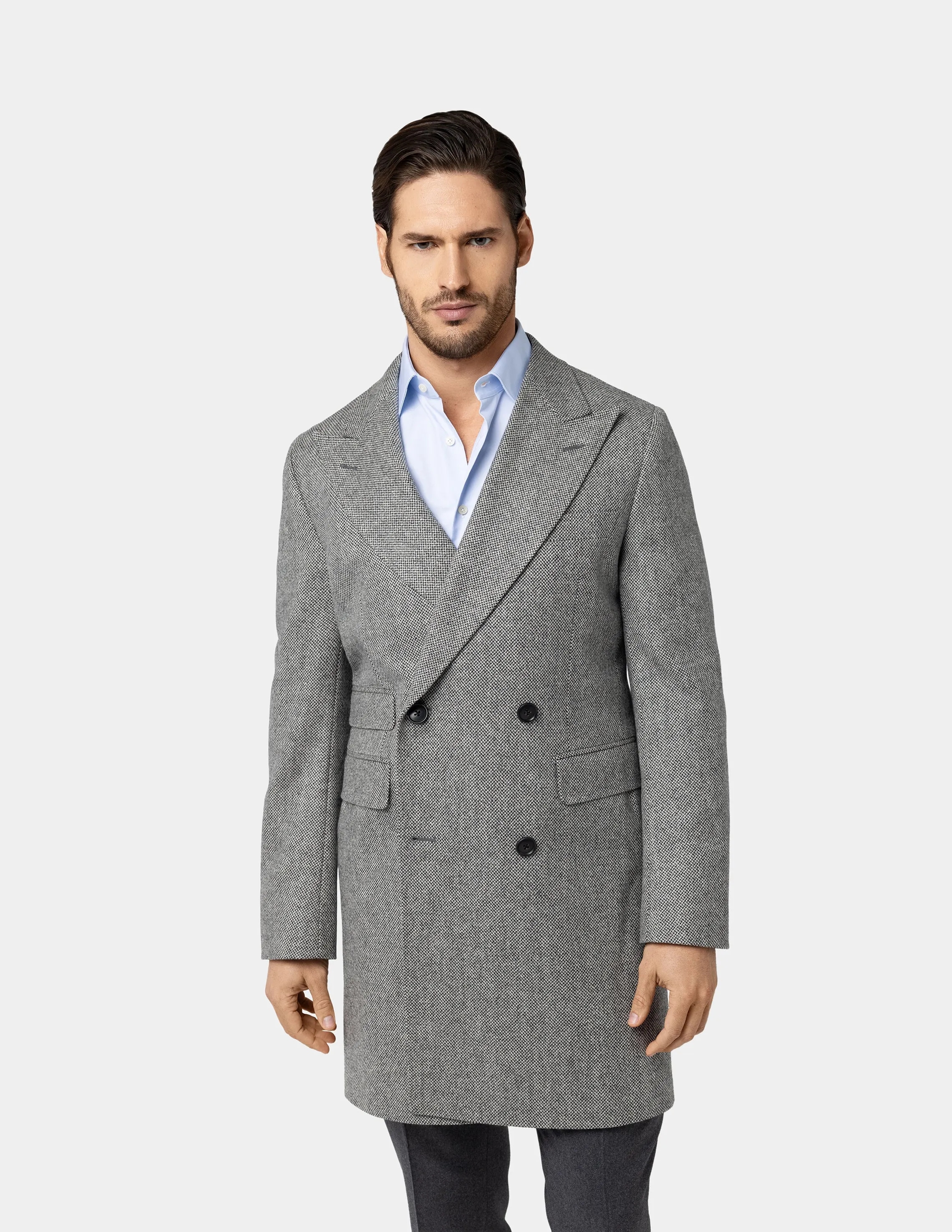 Light Grey Double breasted Coat