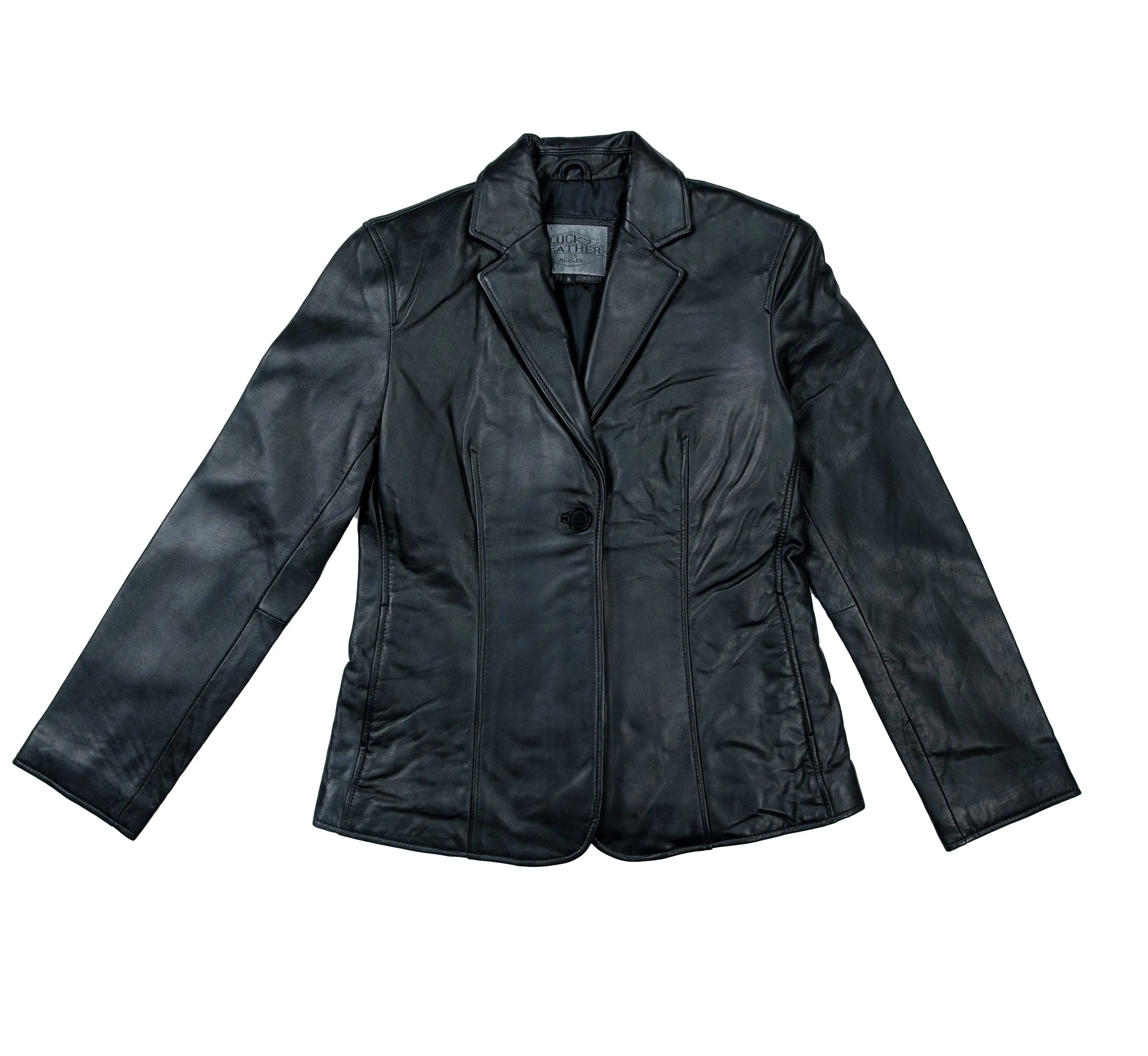 Lucky Leather 6080 Black Ladies Lambskin Jacket