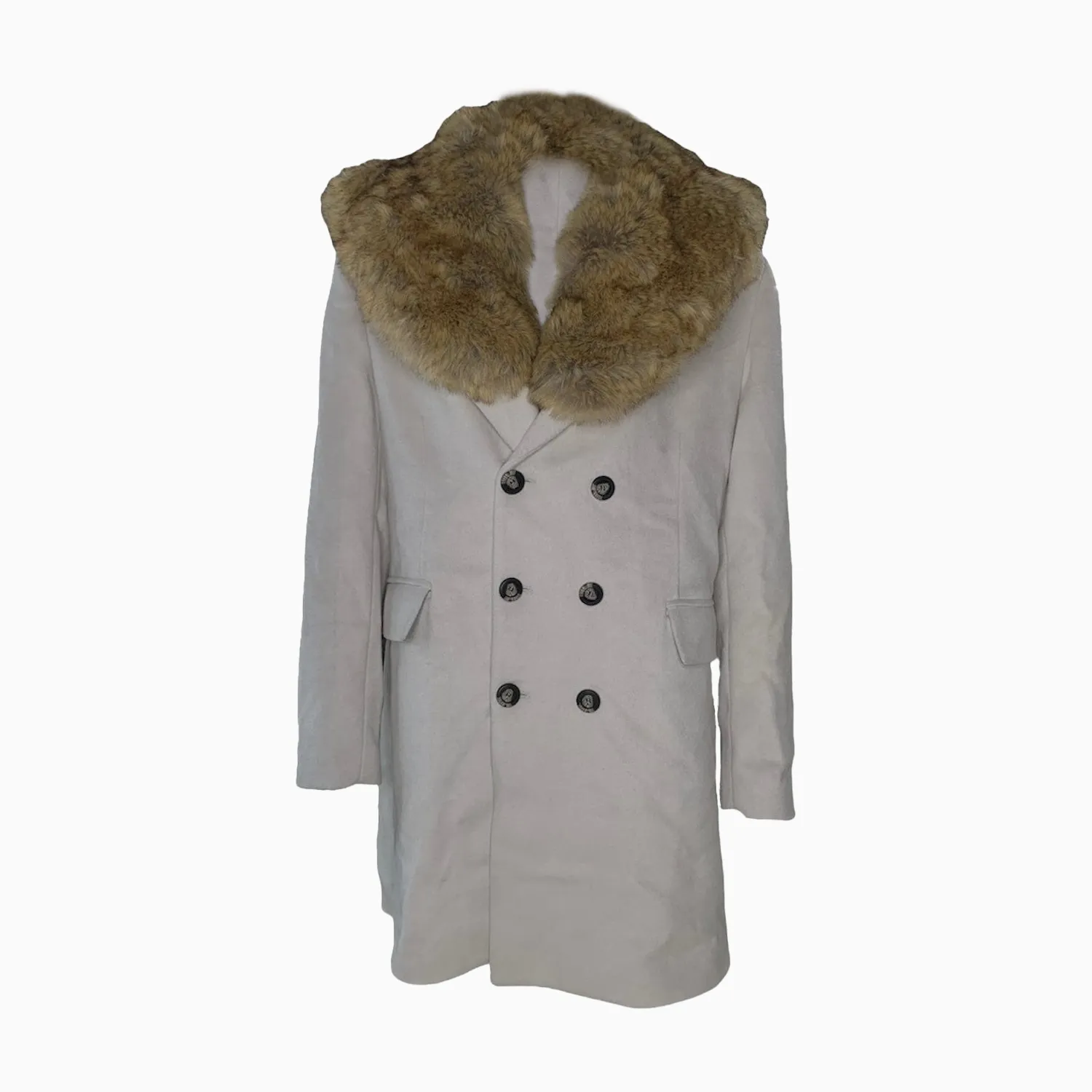 Men's Frank White Peacoat