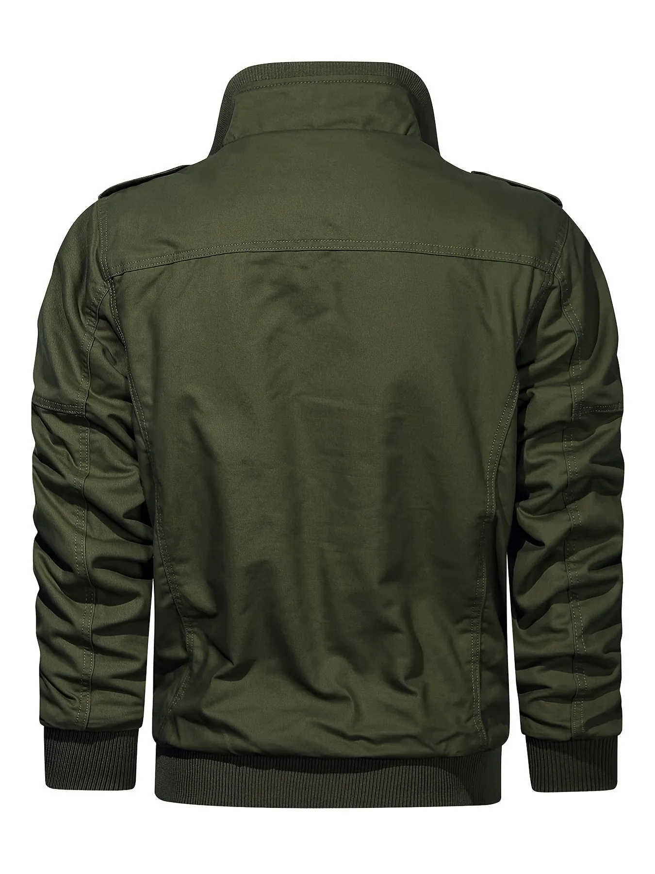 Men's Thick Thermal Winter Jacket With Multi Pockets Zip Front Fleece Lined Cotton Jacket